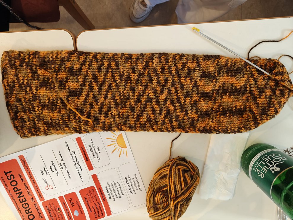 Gestrickter Socken.